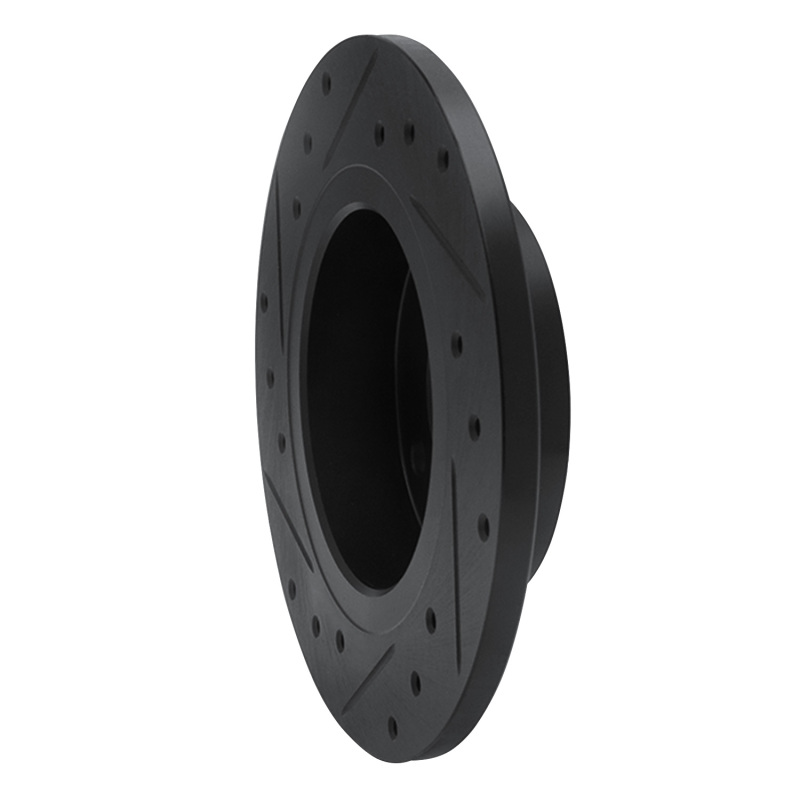 Nissan Tsuru Brake Rotor (1) - Front Right - R1 Concepts - Drilled & Slotted - Black - `86-`06